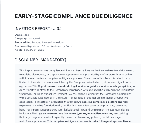 Compliance Validation Report