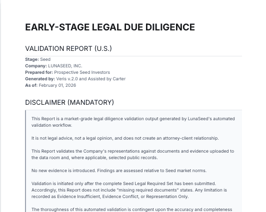 Legal Validation Report